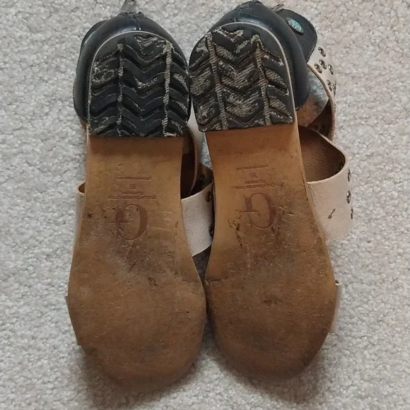 Cute Flat Italian Leather Sandals Zip in back - Picture 6 of 6